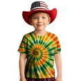 thumbnail image 1 of T-shirts Graphiques pour Filles, Manches Courtes Décontractées, Imprimé Tourbillon, Col Rond, pour Usage Quotidien, Tout-Petits et Enfants de 2 à 13 Ans, 1 of 5