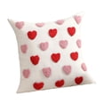 thumbnail image 3 of Funda de almohada de almohada de bordado, forma de corazón, 45 x 45 cm de tono de tono de sofá cubierta de cojín para la decoración del dormitorio del Estilo C, 3 of 8