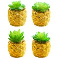 thumbnail image 1 of 4 Uds. De suculentas de simulación, bonsái, macetas de plástico chapadas en oro, pequeños adornos creativos, plantas verdes artificiales, 1 of 5