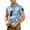 Blue, variant on Men Tactical Polo Shirt with Camouflage Print Hook and Loop Patch Short Sleeve Breathable Outdoor Quick Dry Loose Fit Collar Top