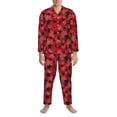 thumbnail image 3 of Uemuo A Web With A Spider 1 Pattern 2-Piece Loungewear Set - Men’s Soft Sleepwear, Cozy Winter PJs, Comfy Sleep Set-, 3 of 7