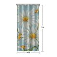 thumbnail image 5 of Lightblue Daisy Flower Watercolor Pattern Shower Curtain 36"x72" ,Bathroom Decorative Shower Curtains Set with 12 Hooks,Modern Waterproof Washable Shower Curtain, 5 of 6