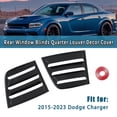 thumbnail image 5 of 2x Rear Window Blinds Decoration Cover Black for 2015-2023 Charger Dodge, 5 of 6