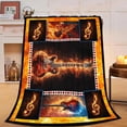 thumbnail image 5 of Guitar Blanket Super Soft Warm Guitar Music Throw Blanket Gift for Women Men Cozy Plush Fluffy Guitar Lightweight Fleece Flannel Gifts Blankets for Kids Adults 50"X40", 5 of 6