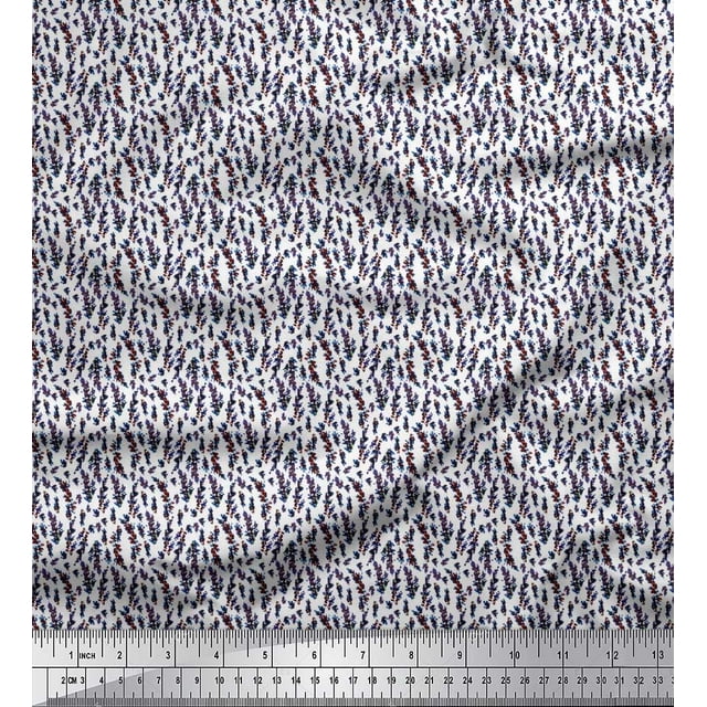 Soimoi Poly Georgette Fabric Floral Shirting Printed Fabric 1 Yard 52 Inch Wide