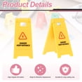 thumbnail image 3 of Uxcell Miniature Warning Sign, Danger Keep Off Signs, Plastic Street Scene Model Mini Floor Caution Sign, Perfect for Dollhouse Decor Role Play Construction Toy (Yellow, 2 Pcs), 3 of 6