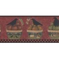 thumbnail image 2 of Concord Wallcoverings Classic Patriotic Wallpaper Border Featuring Birds with American Flags, Fruits and Country Style Ceramics, Colors Red Black Green White, Size 9 Inches by 15 Feet HF8519B, 2 of 4