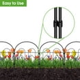 thumbnail image 3 of L 16.5 in. x W 12.6 in. Double Arched Garden Decorative Fence, No-Dig Fence, Rustproof Metal Fence (20 pcs), 3 of 7