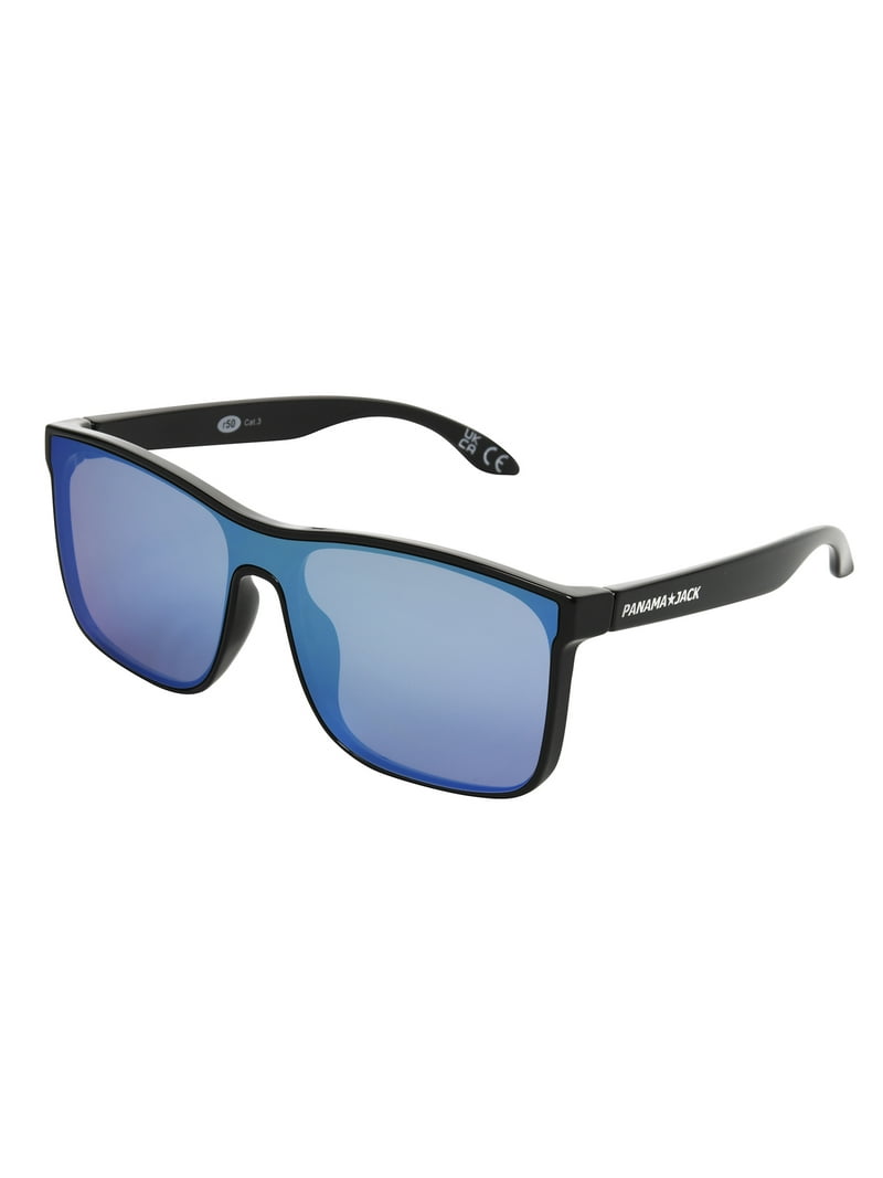 Panama Jack x Foster Grant Men's Black Square Sunglasses, Recycled