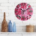 thumbnail image 3 of Pink Cheetah Strawberries Wall Clock 10 inch Non-Ticking Easy to Read Decorative Clocks for Home Bedroom Living Room, 3 of 8