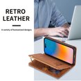 thumbnail image 4 of Nalacover Zipper Wallet Case for iPhone 15 Pro Max with [Credit Card Slots] [Zipper Pocket] Kickstand, Premium PU Leather Flip Cover with [Magnetic Clasp] Shockproof Case, Brown, 4 of 8