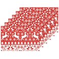 thumbnail image 5 of EREHome Noël Renne Rouge Set de Support de Plaque Set de 6, Tapis de Table Protecteur 12x18 Pouces, 5 of 5