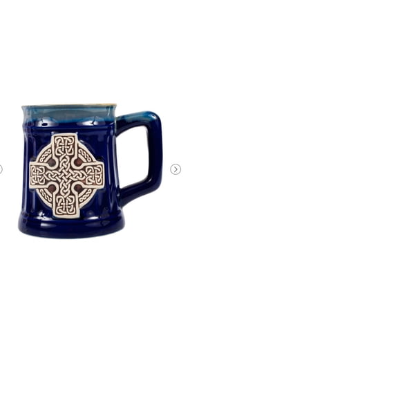 Stoneware Celtic Blue Mug – Traditional Celtic Knot Design Coffee & Tea Cup
