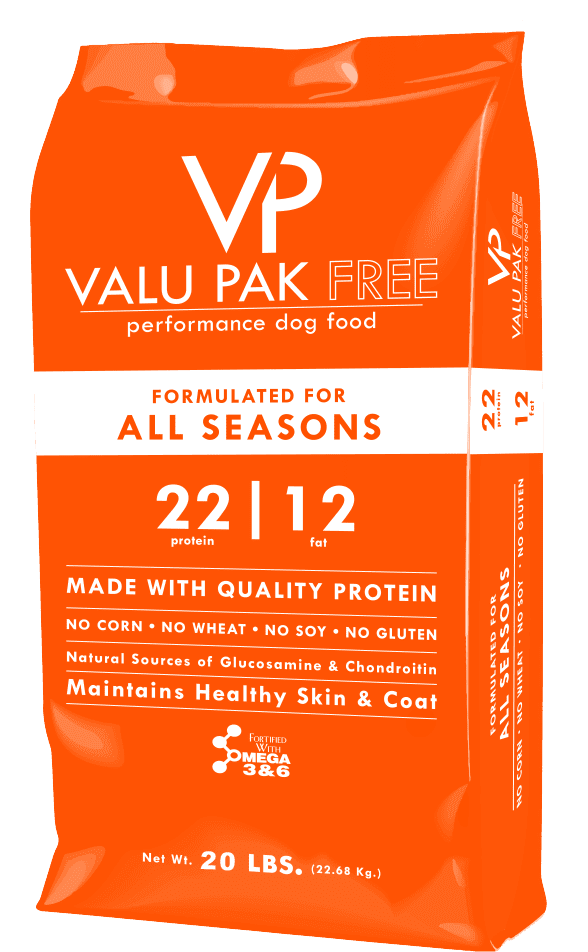 Valu-Pak Free 22-12 All Seasons Dog Food, Gluten Free, Wheat Free, Corn Free, Soy Free, Skin & Coat Health, 20 lbs