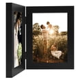 thumbnail image 5 of Golden State Art 2-Opening 5x7 Black Hinged Picture Frames with Real Glass, 1-Pack, 5 of 8