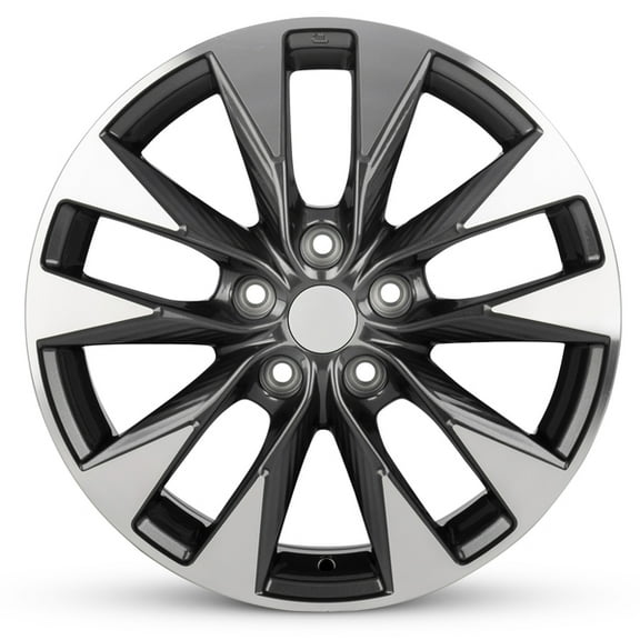 Part Synergy Replacement for 17 Inch Wheel for 2015 Nissan Sentra 5 Lug Black Aluminum Rim