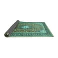thumbnail image 2 of Ahgly Company Indoor Rectangle Medallion Turquoise Blue Traditional Area Rugs, 2' x 4', 2 of 4