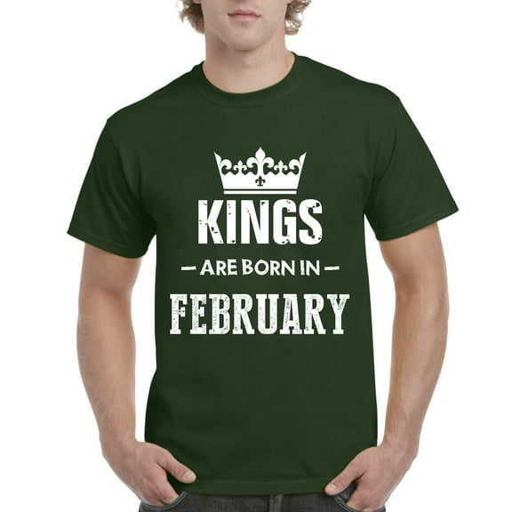 IWPF - Men's T-Shirt Short Sleeve, up to Men Size 5XL - Birthday Gift Kings Are Born In February