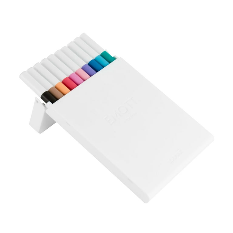 Emott Fineliner Marker Pens, Assorted Pastel Colors, 10 Count, Size: 0.38 mm