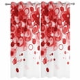 thumbnail image 4 of Outdoor Curtains for Patio Waterproof Red Ink Points Indoor/Outdoor Curtain Tiebacks Abstract Art Bubble Privacy Curtain Sun Block Grommet Drapes for Pergolas Gazebo Porch 2 Panel 54x108 Inch, 4 of 9