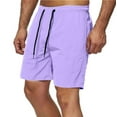 thumbnail image 1 of Pantalones Cortos Atléticos Versátiles de Cinco Minutos para Secar Pantalones Cortos de Playa de Color Sólido, Cordón de Cintura Elástica para Deportes, 1 of 8