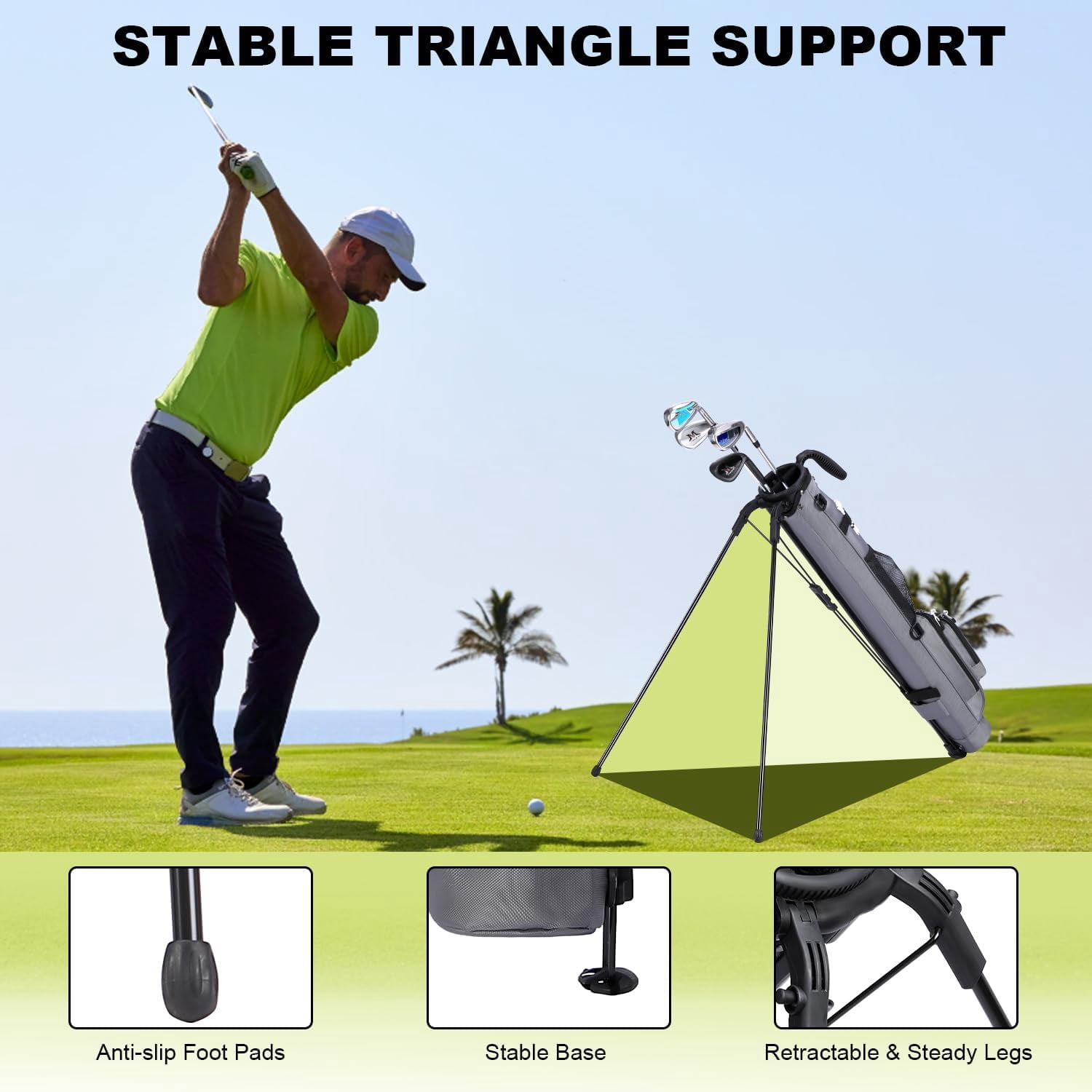 MAZEL Lightweight Golf Bag for Men – Easy to Carry Golf Clubs Bag with Shoulder Strap,Pitch n Putt Golf Stand Bag for Driving Range,Par 3 and Executive Courses - Fit Up to 8 Clubs