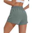thumbnail image 4 of Pinspark Running Shorts for Women Quick Dry Gym Athletic Workout Shorts with Liner 2 Pockets Drawstring High Waisted Short, 4 of 7
