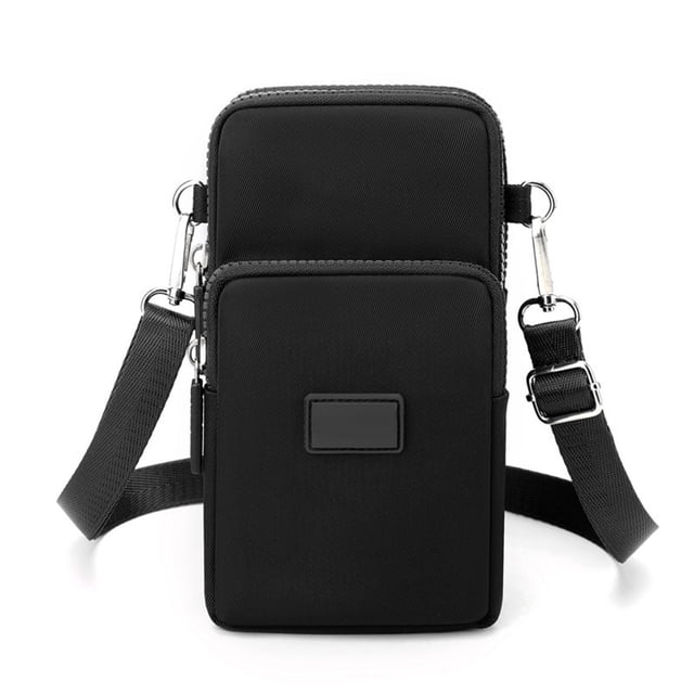 Mochila cruzada, mochila con orificio para auriculares, correa con orificio para auriculares, bolso de pecho multiusos, mochila de senderismo, portátil y plegable, de nailon resistente,