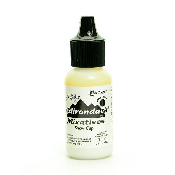 Ranger Tim Holtz Adirondack Alcohol Inks Snow Cap Mixatives 0.5 Oz. Bottle [Pack Of 3]