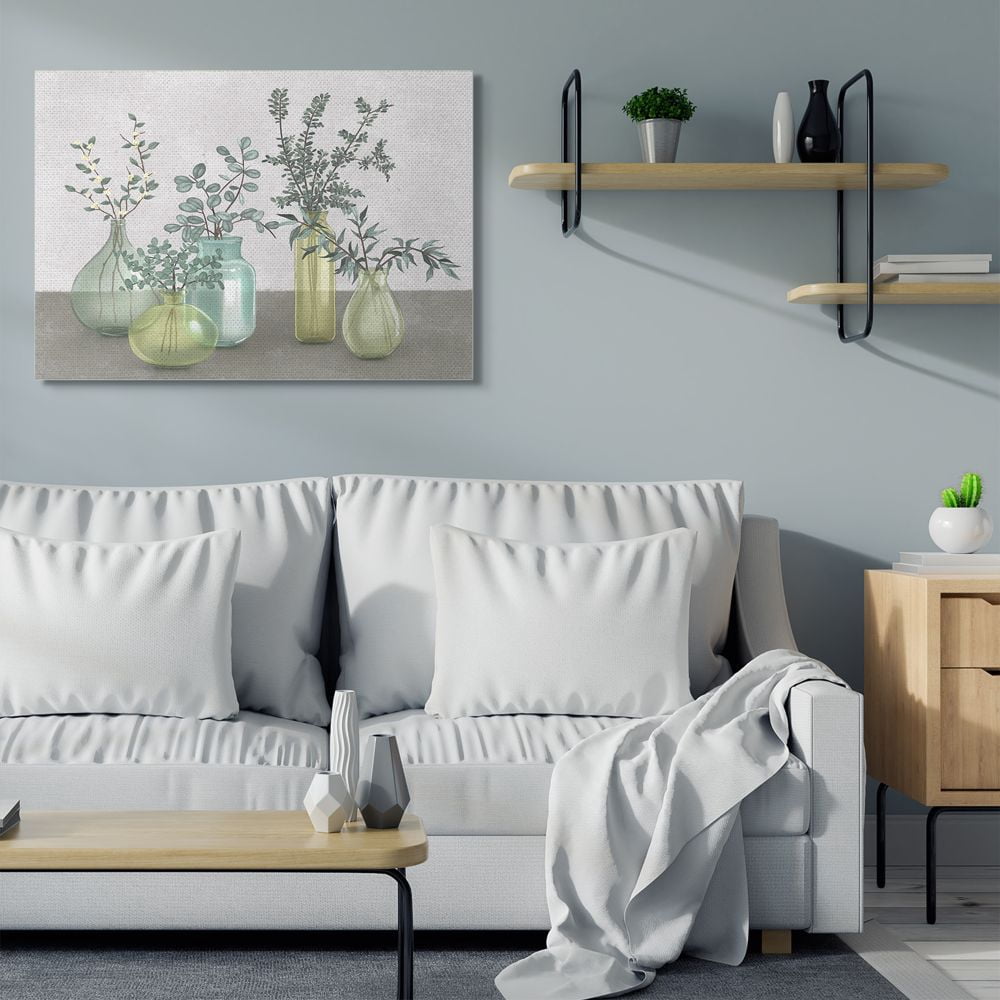 Stupell Industries Plants In Vases Neutral Grey Design Canvas Wall Art by Ziwei Li