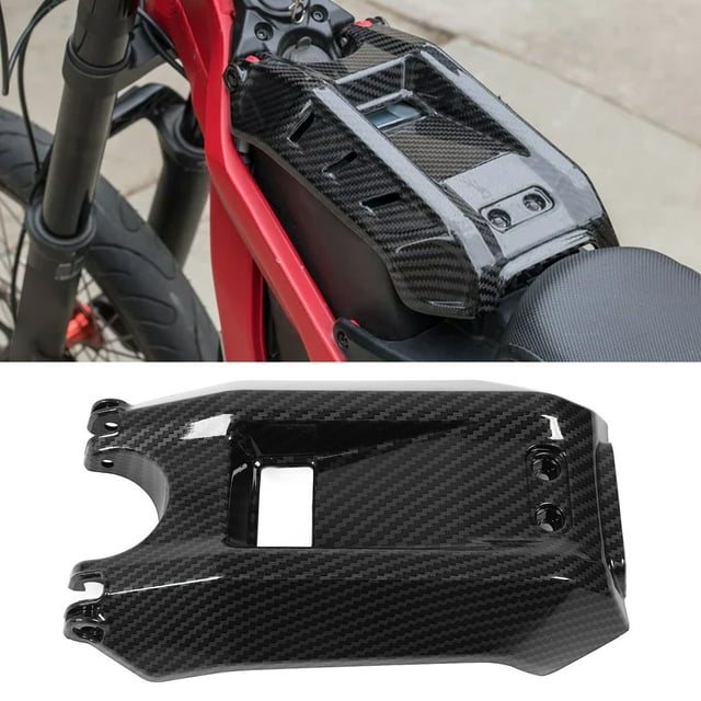 Battery Cover, Easy Install Carbon Fiber Pattern Electric Dirt Bike Battery Cover for Light Bee X S