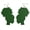 Green, variant on Afro Puff Earrings