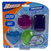 Swimming Pool Diving Toys Colorful Gems, 4 in a Pack, Ages 3 