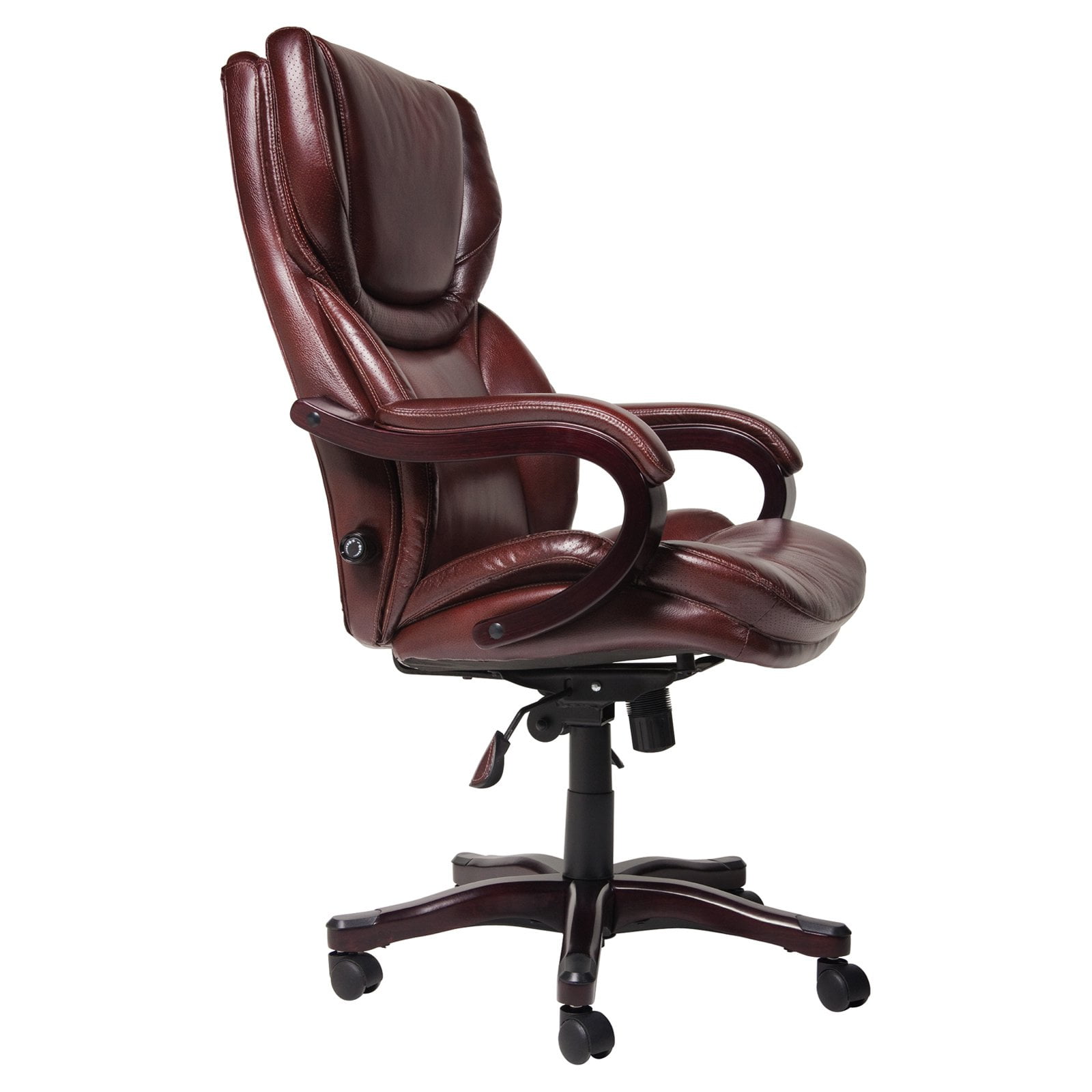 Serta Executive Big Tall Bonded Leather Office Chair Brown