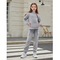 thumbnail image 3 of Arshiner 2 Pieces Girls Casual Outfits Athletic Hoodie Sweatsuits Pant Set with Pockets, 3 of 6