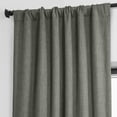 thumbnail image 6 of HPD Half Price Drapes Blazer Grey Faux Linen Room Darkening Curtains for Bedroom & Living Room Curtains (1 Panel), Door & Window Curtains 108 inches long, Rod Pocket curtains & drapes, 50W X 108L, 6 of 13
