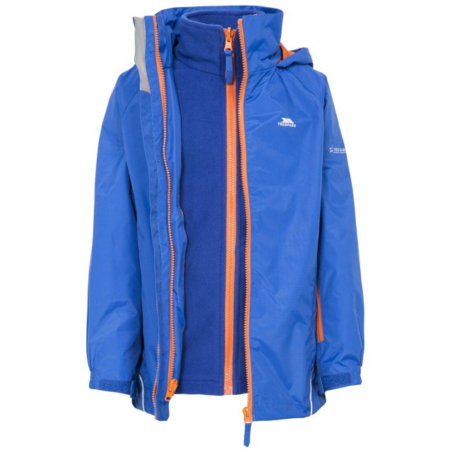 Trespass - Chaqueta impermeable 3 en 1 infantil modelo Rockcliff (Azul)