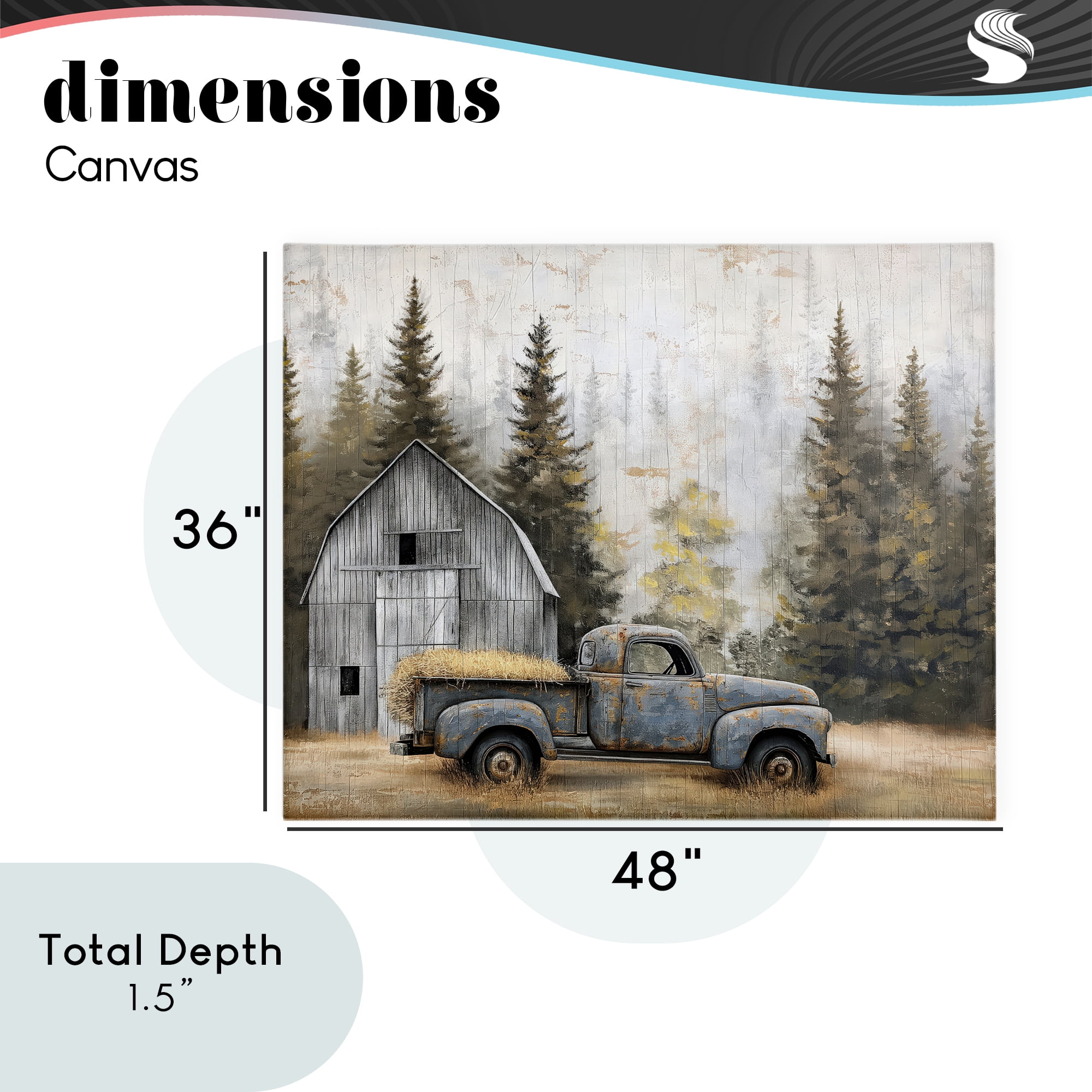 Stupell Industries Autumn Barn & Pine Forest Canvas Wall Art, design by Imagine It Images