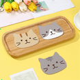 thumbnail image 4 of Posavasos antideslizante con forma de gato para café, té, bebidas, posavasos de dibujos animados, soporte para bebidas calientes, almohadilla aislante para cocina, 4 of 7