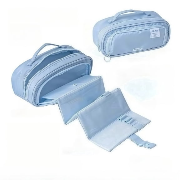 Student's Simple Large Capacity Multi-layer Retractable Pencil Case