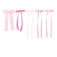 thumbnail image 2 of Pink Ribbon Bow, Pink decorations, 12 in Satin, Wall decoration, Birthday Parties, Assorted Shades, Hanging Accents, 40 Pc, 2 of 5