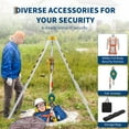 thumbnail image 4 of Confined Space Tripod Kit with 2600 Lb Winch, 8 Ft Adjustable Tripod Stand, 98 in Steel Cable, 1102 Lb Load Capacity, Rescue & Fall Protection System, Storage Bag for Traditional Confined Spaces, 4 of 7