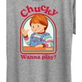 thumbnail image 3 of Chucky - Friendly, Wanna Play - Women's Short Sleeve Graphic T-Shirt, 3 of 5