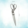 thumbnail image 3 of Heavy Duty Big Aluminum Plated Gray Scissors with Sharp Blades for Office, 3 of 6