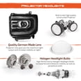 thumbnail image 6 of AKKON - Fit 2016-2018 GMC Sierra 1500 2019 1500 Limited [FULL LED] Projector Black Headlights w/DRL Tube Pair Left+Right, 6 of 7