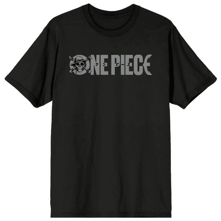 ONE PIECE Tシャツ ブラック　XLサイズ One Piece Live Action Text Logo & Straw Hat Skull & Crossbones