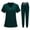 Green, variant on Fashion Nursing Uniforms for Women 2 Piece Scrub Set Short Sleeve Button V Neck Tops and Pants Joggers Medical Work Clothing, Pink, XXL