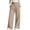 Beige, variant on Women's Soft Fleece Lined Sweatpants Drawstring Elastic High Waist Loose Wide Leg Pants Fall Winter Casual Jogger Pants with Pockets Red