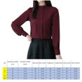 thumbnail image 3 of Qarigey Blusa de gasa de manga larga de color sólido para mujer Blusa de gasa para niñas Prendas para la parte del cuerpo, 3 of 6