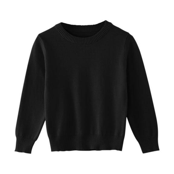 KAUOD Kids Knit Pullover Sweater Loose Soft Crew Neck Sweater Clothes Boys Girls Fall Casual Lined Sweatshirts Tops Clothes